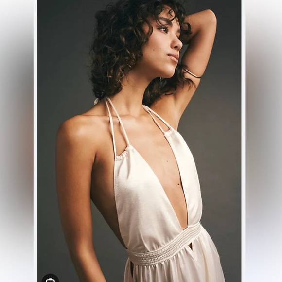 Free People Cream Halter Wedding Dress - Picture 1 of 3